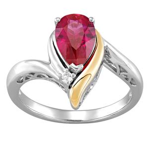 Gemstone Classics(tm) Created Ruby 10kt. Sterling Silver Ring