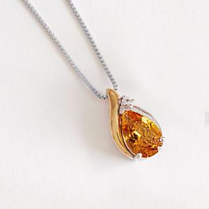 Gemstone Classics(tm) Sterling Silver 10kt. Citrine Necklace