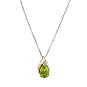 Gemstone Classics(tm)Created Peridot 10kt. & Sterling Silver Pendant