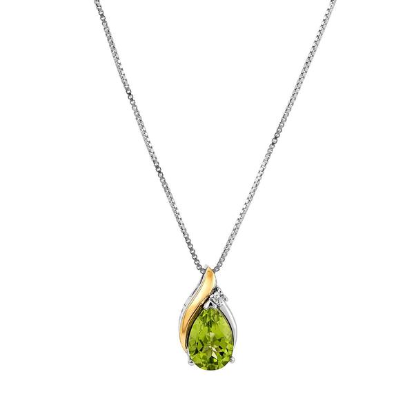 Gemstone Classics(tm)Created Peridot 10kt. & Sterling Silver Pendant