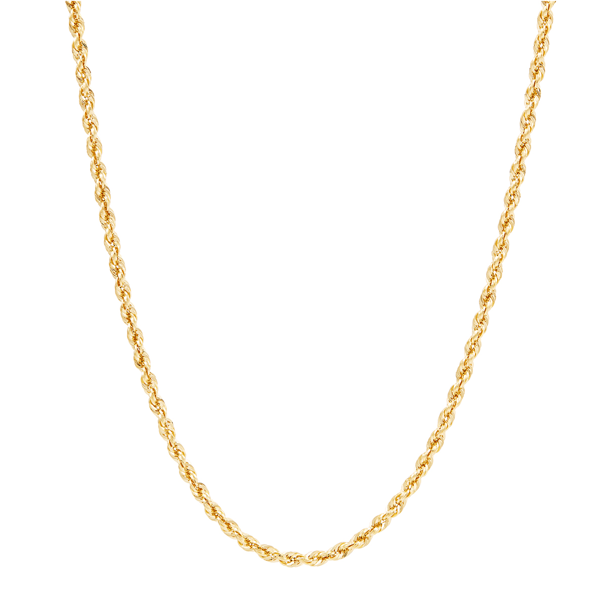 Gold Classics(tm) Yellow Gold Glitter Chain Necklace