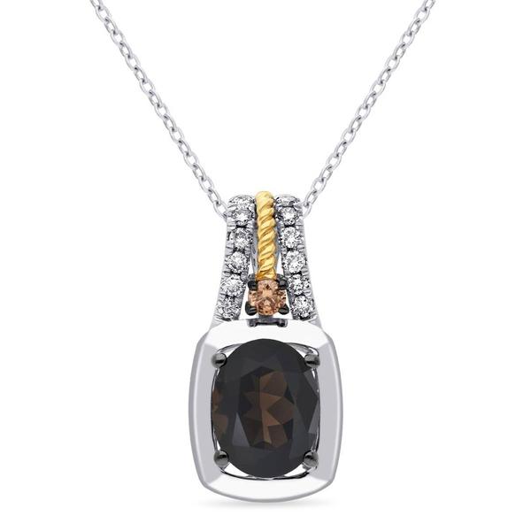 Le Vian(R) 1 5/8ctw. Chocolate Quartz(R) & Diamond Pendant