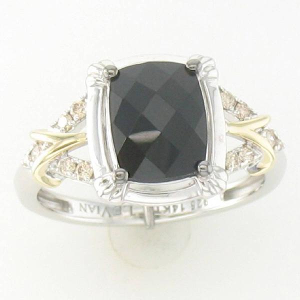 Le Vian(R) 1 7/8ctw. Onyx & 1/8ctw. Nude Diamonds(tm) Ring