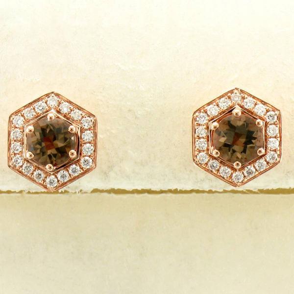 Le Vian(R) 14kt. Strawberry Gold(R) Chocolate Quartz(R) Earrings
