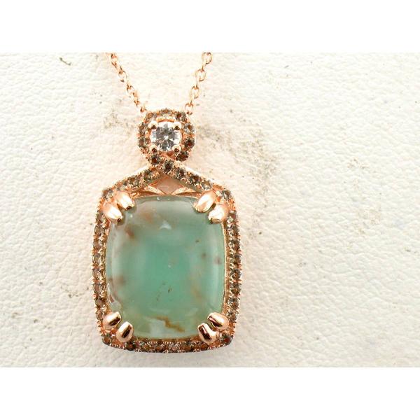 Le Vian(R) 4ctw. Peacock Aquaprase(tm) Topaz & Quartz Pendant