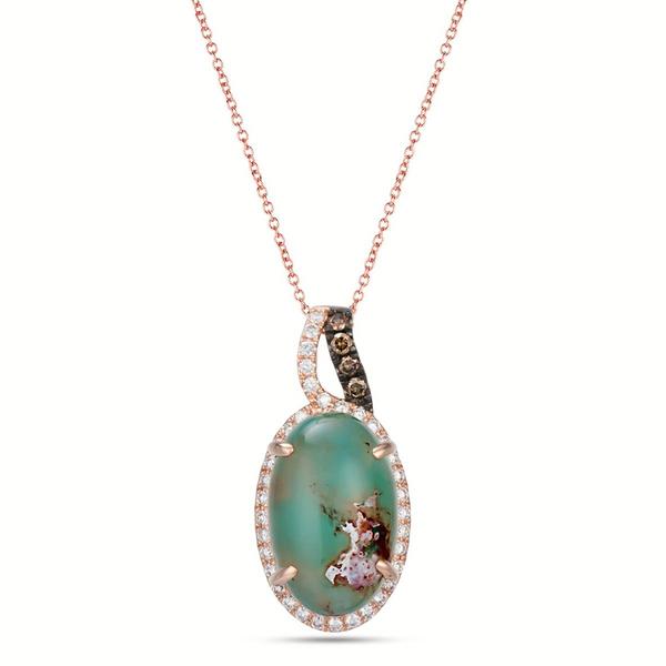 Le Vian(R) Chocolatier(R) Peacock Aquaprase(tm) Diamond Pendant
