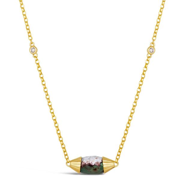 Le Vian(R) Honey Gold(tm) Peacock Aquaprase(tm) Diamond Necklace