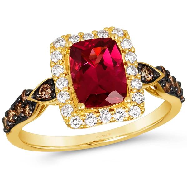 Le Vian(R) Rhodolite Ring w/ Chocolate Diamonds(R) & Vanilla Diamond