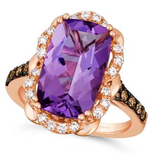 Le Vian(R) Strawberry Gold(R) Grape Amethyst(tm) Diamond Ring