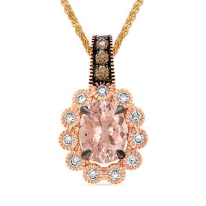 Le Vian(R) Peach Morganite(tm) & Diamonds Flower-Shaped Pendant