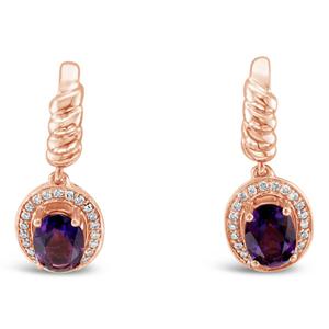 Le Vian(R) 1 1/4ctw. Grape Amethyst(tm) Diamond Drop Earrings