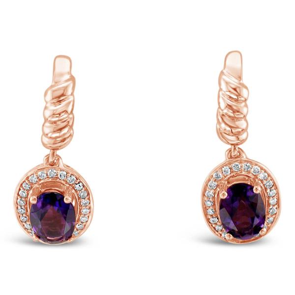 Le Vian(R) 1 1/4ctw. Grape Amethyst(tm) Diamond Drop Earrings