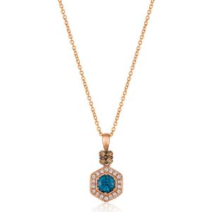 Le Vian(R) Chocolatier(R) Deep Sea Blue Topaz(tm) Diamond Pendant