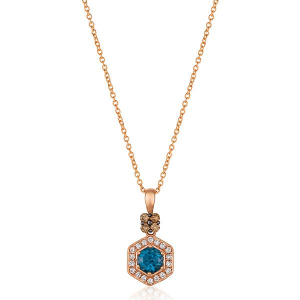 Le Vian(R) Chocolatier(R) Deep Sea Blue Topaz(tm) Diamond Pendant