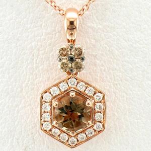 Le Vian(R) 1/3ctw. Chocolate Quartz(R) & Diamond Pendant Necklace