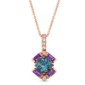 Le Vian(R) Blueberry Zircon(R)/Amethyst/Diamonds/Rose Gold Pendant