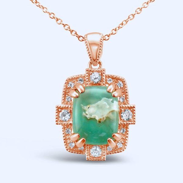 Le Vian(R) 14kt. Strawberry Gold(R) Peacock Aquaprase(tm) Pendant