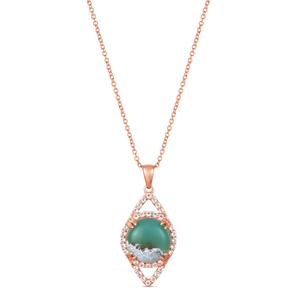 Le Vian(R) Peacock Aquaprase(tm) &  Vanilla Diamond Topaz(tm) Pendant