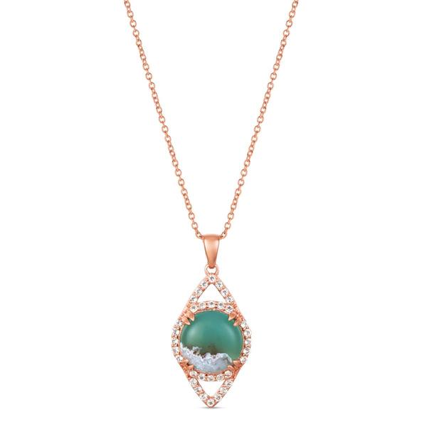 Le Vian(R) Peacock Aquaprase(tm) &  Vanilla Diamond Topaz(tm) Pendant