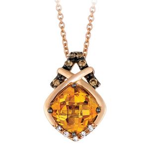 Le Vian(R) Chocolatier(R) Cinnamon Citrine(R) & Diamond Pendant
