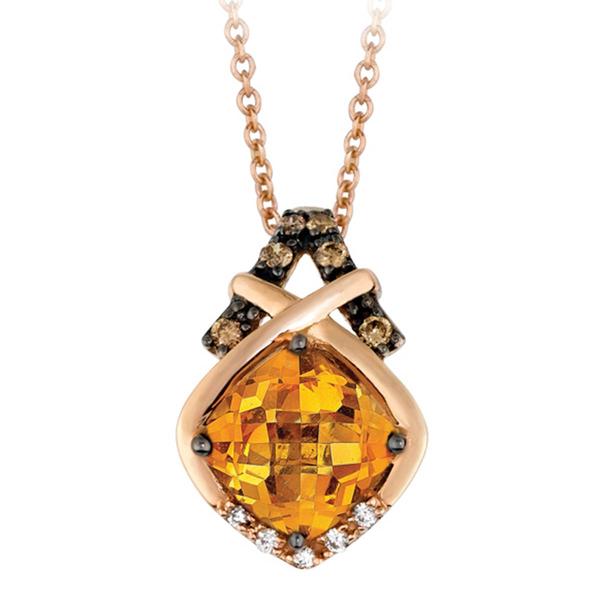 Le Vian(R) Chocolatier(R) Cinnamon Citrine(R) & Diamond Pendant