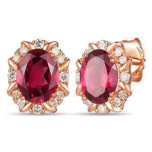 Le Vian(R) Raspberry Rhodolite(R) & Nude Diamonds(tm) Stud Earrings