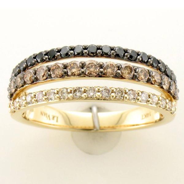 Le Vian(R) Honey Gold(tm) Chocolate/Blackberry/Nude Diamond Ring