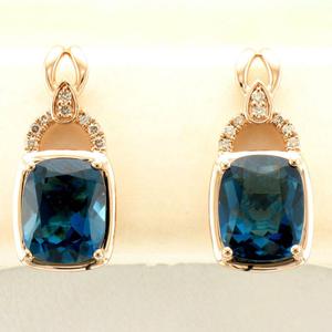 Le Vian(R) Deep Sea Blue Topaz(tm) & Nude Diamonds(tm) Earrings