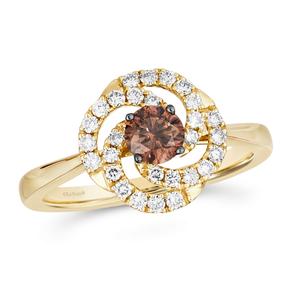 Le Vian(R) Chocolate Diamond(R) Center/Nude Diamonds(tm) Swirl Ring