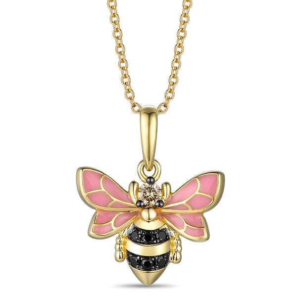 Le Vian(R) Nude & Blueberry Diamonds Bee Pendant Necklace