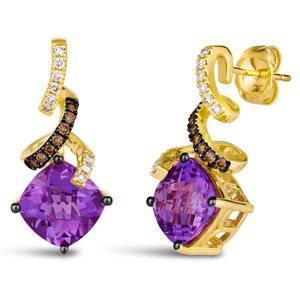 Le Vian(R) Grape Amethyst(tm) & Chocolate Diamonds(R) Earrings