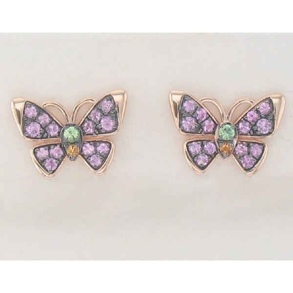 Le Vian(R) Strawberry Gold(R) Multi Gemstone Butterfly Stud Earrings