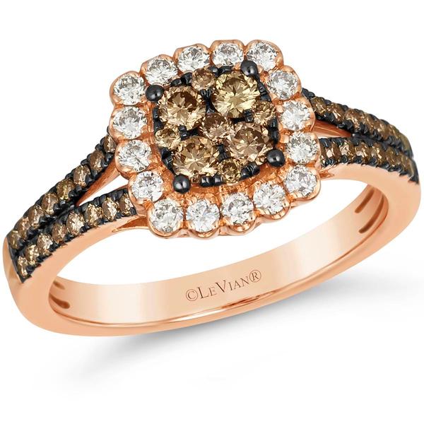 Le Vian(R) Rose Gold Chocolate Diamonds Square Ring