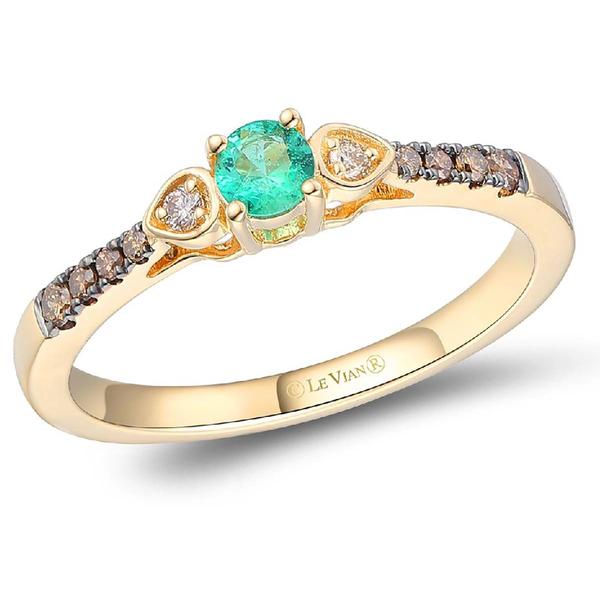 Le Vian(R) Gold Emerald & Chocolate Diamond Ring