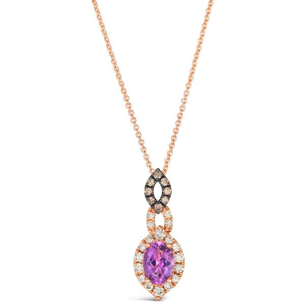 Le Vian(R) Rose Gold Amethyst Nude Diamond Pendant