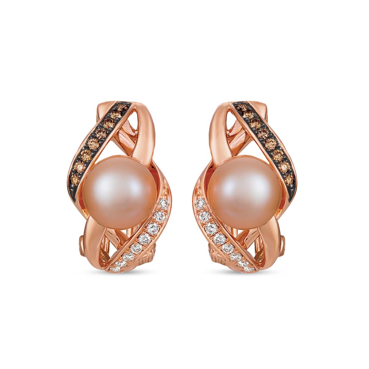 Le Vian Chocolatier(R) Strawberry Pearls(R) & Diamond Earrings