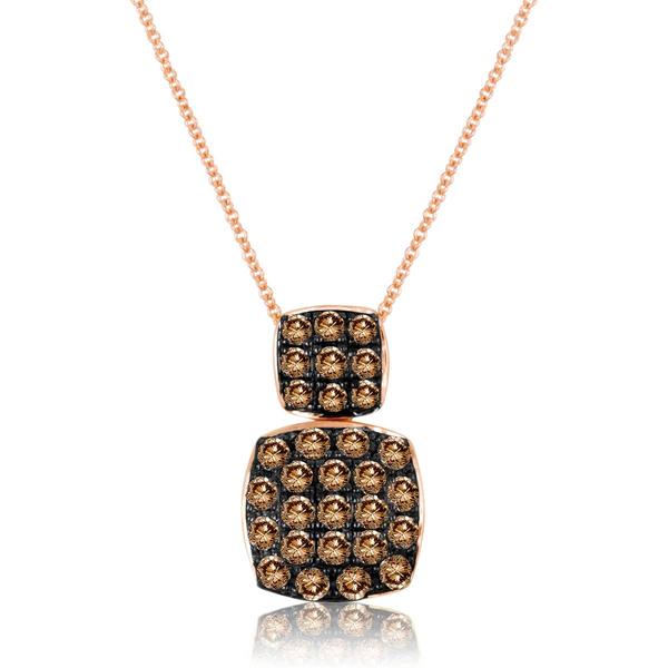 Le Vian(R) Rose Gold Chocolate Diamond Square Pendant Necklace