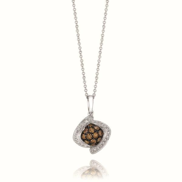 Le Vian(R) White Gold Brown & White Diamond Pendant