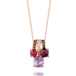 Le Vian(R) Multi Gemstone Chocolate & Vanilla Diamond Pendant