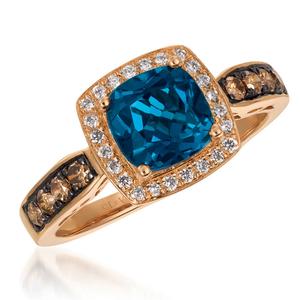 Le Vian Chocolatier(R) Deep Sea Blue Topaz(tm) Diamond Gemstone Ring