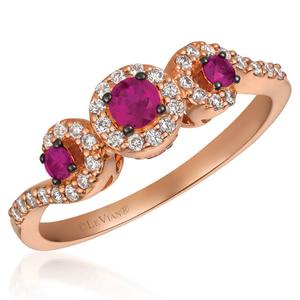 Le Vian(R) 1/4ctw. Passion Ruby(tm) 1/4ctw. Vanilla Diamonds(R) Ring