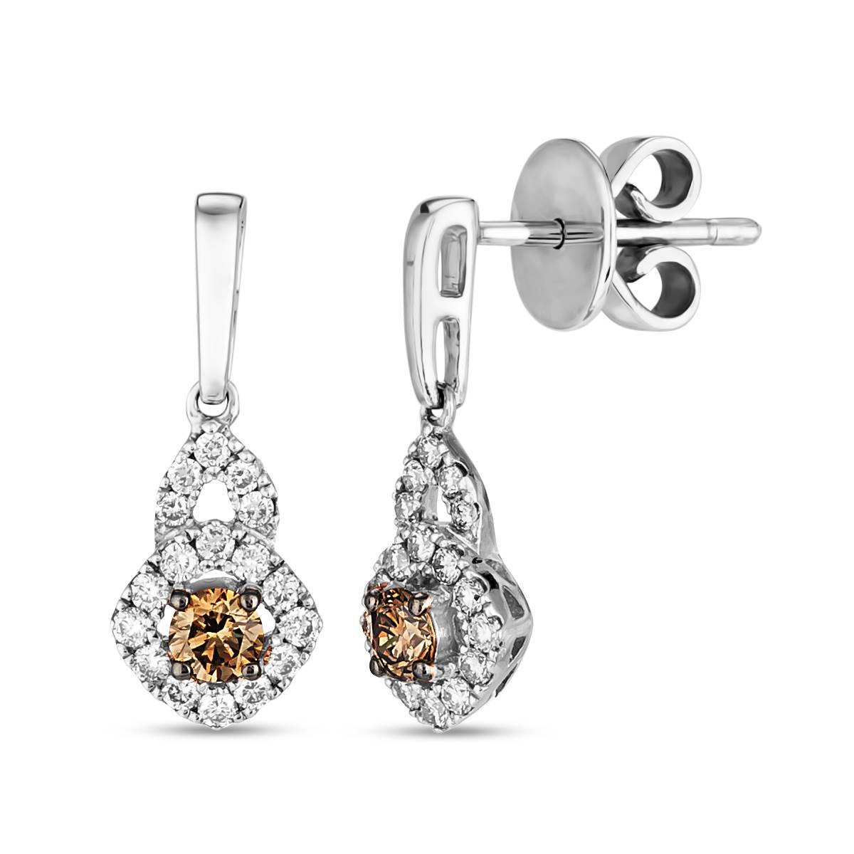 Le Vian(R) Vanilla Gold(R) Earrings W/ Chocolate & Nude Diamonds(R)