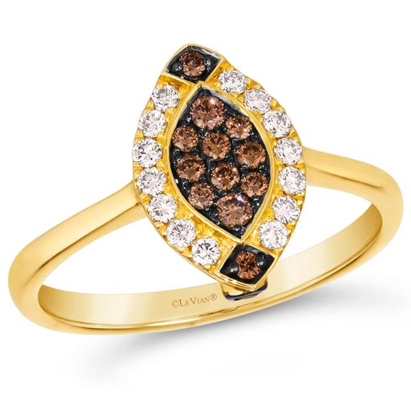 Le Vian(R) Gold Brown & Nude Diamond Cluster Ring