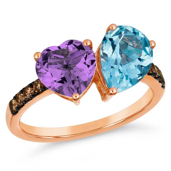 Le Vian Chocolatier(R) Ocean Blue Topaz(tm) Grape Amethyst(tm) Ring