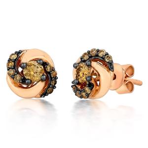 Le Vian(R) Strawberry Gold(R) Chocolate Diamonds(R) Stud Earrings