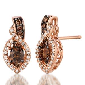 Le Vian Chocolatier(R) 14kt. Strawberry Gold(R) Diamond Drop Earrings