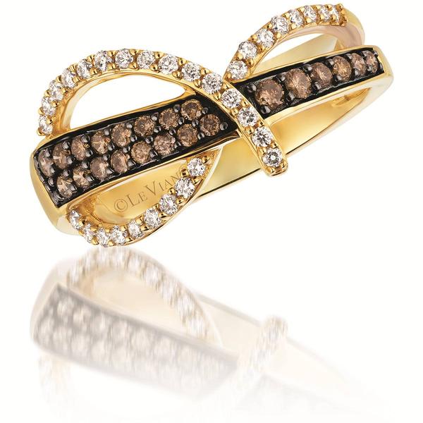 Le Vian(R) Gold Brown & White Chocolate Intertwined Ring