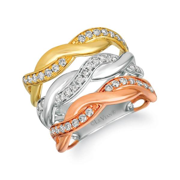 Le Vian(R) 14kt. Tri Color Gold 5/8ctw. Diamond Statement Ring