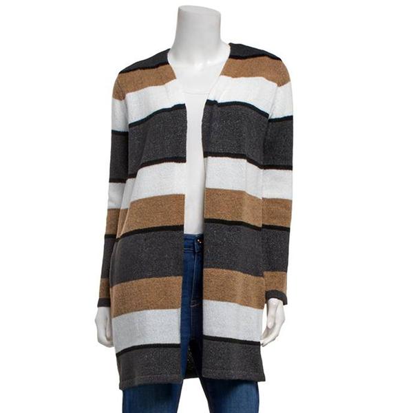 Womens By Design Long Sleeve Color Block Stripe Cardigan alternate view