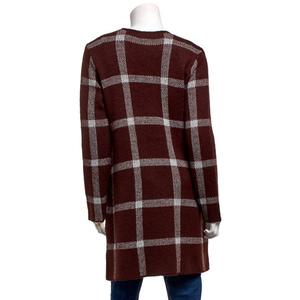 Womens By Design Long Sleeve Open Front Plaid Cardigan alternate view